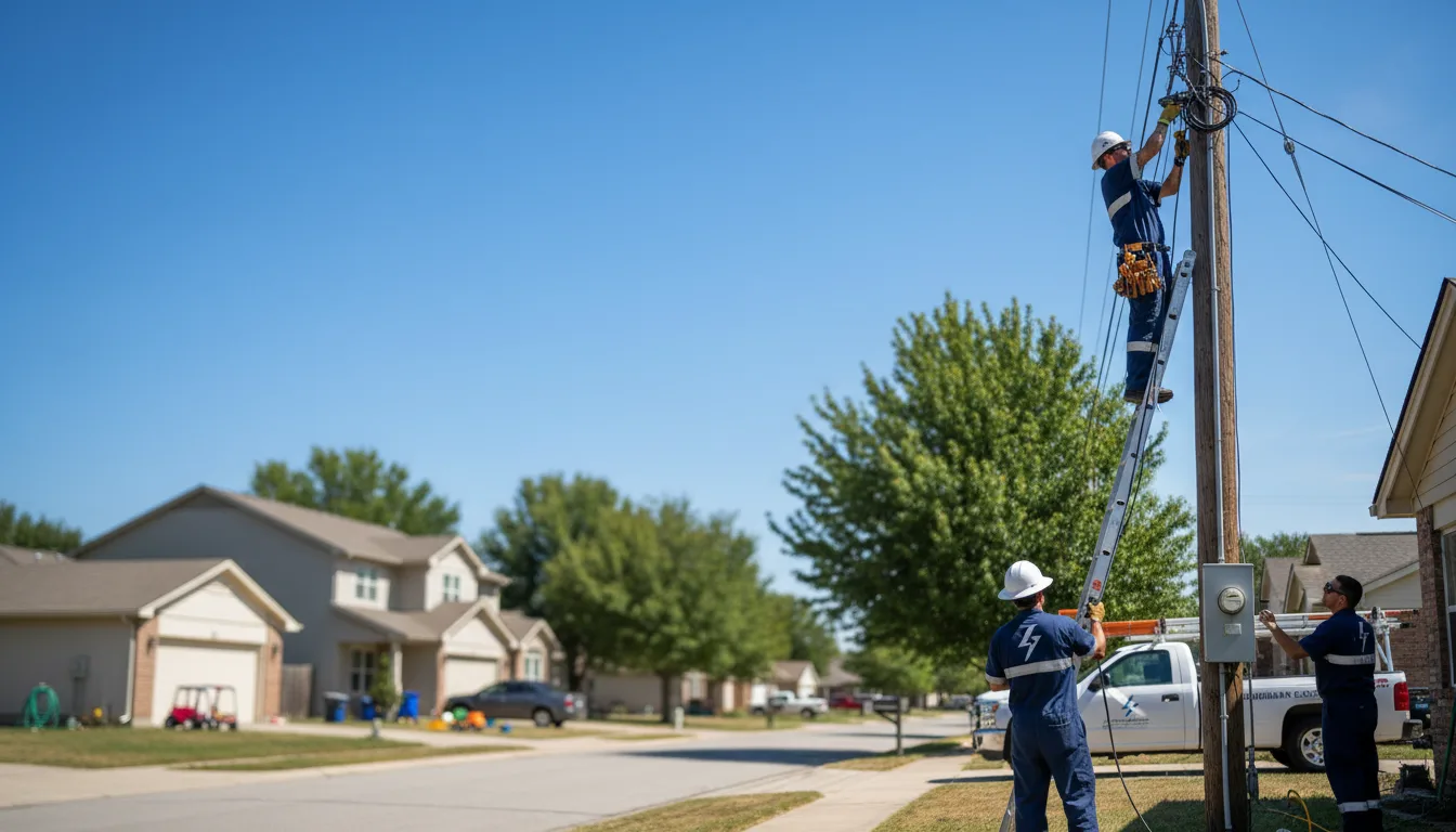 Residential electrician providing installation services in Hindsville, AR